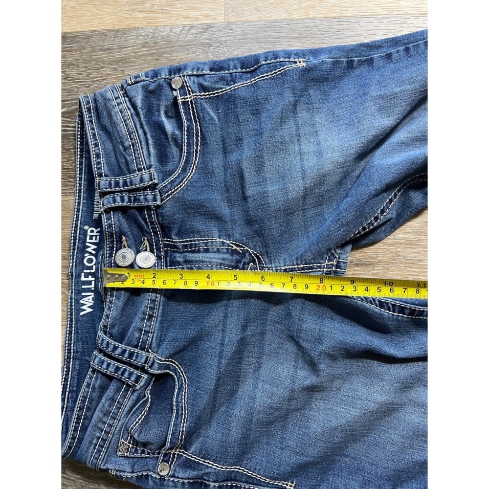 WallFlower Luscious Curvy Fit Jeans Womens 5 Regular Blue Excellent Bootcut - Picture 5 of 8